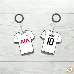 Custom Keychain Tottenham Soccer Theme Sports Fan Gift Personalized Name And Number Bag Tag
