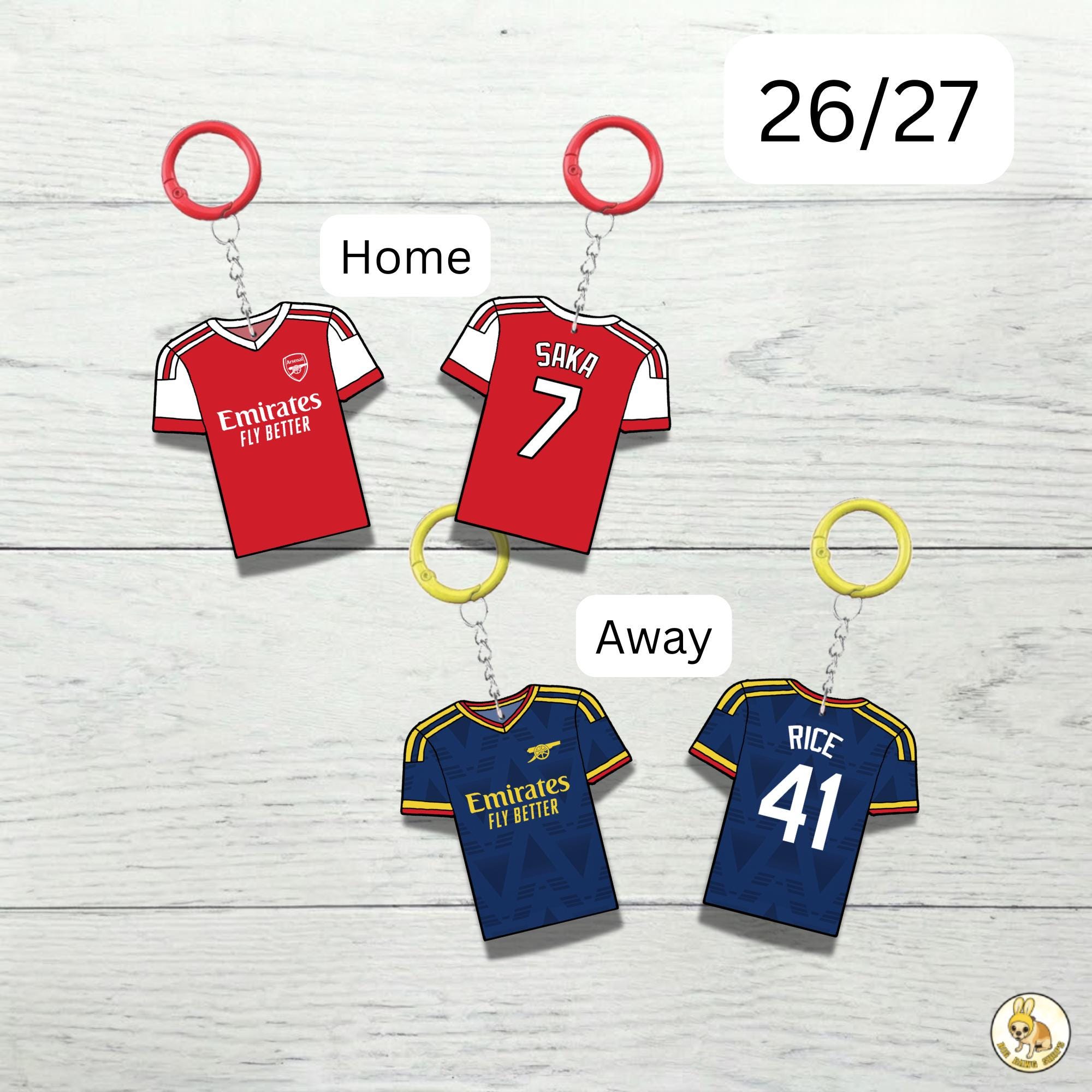 Custom Keychain Arsenal Soccer Theme Sports Fan Gift Personalized Name And Number Bag Tag 2 Custom Keychain Arsenal Soccer Theme Sports Fan Gift Personalized Name And Number Bag Tag - Image 2