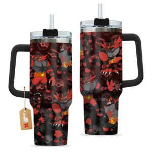 Unisex Incineroar Pokemon Anime Graphic Tumbler for Anime Fans