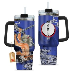 Unisex Inosuke Hashibira Kimestu no Yaiba Demon Slayer Anime Graphic Tumbler for Anime Fans