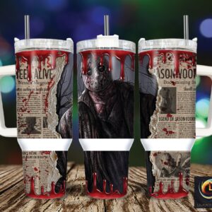 Unisex Jason Voorhees Friday The 13th Tumbler Graphic Tumbler for Movie Fans