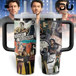 Jonas Brothers Music Graphic Tumbler With Handle for Music Fans