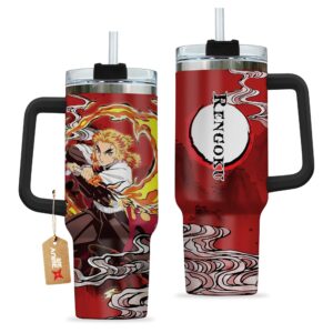 Unisex Kyojuro Rengoku Kimestu no Yaiba Demon Slayer Anime Graphic Tumbler for Anime Fans