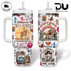 Lainey Wilson Music Graphic Tumbler With Handle for Music Fans