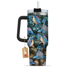 Unisex Lapras Pokemon Anime Graphic Tumbler for Anime Fans