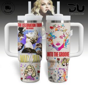 Madonna Music Graphic Tumbler With Handle for Music Fans