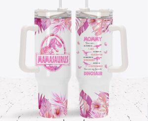 Mamasaurus Jurassic Park Tumbler Graphic Tumbler for Movie Fans