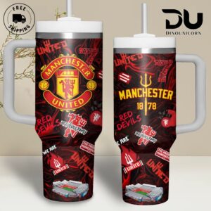 Manchester United FC Graphic Tumbler With Handle for Fans