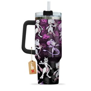 Unisex Mewtwo Pokemon Anime Graphic Tumbler for Anime Fans