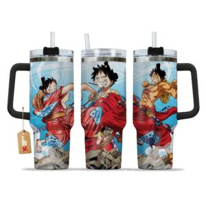 Unisex Monkey D. Luffy Wano Arc One Piece Anime Graphic Tumbler for Anime Fans