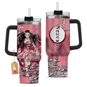 Unisex Nezuko Kamado Kimestu no Yaiba Demon Slayer Anime Graphic Tumbler for Anime Fans