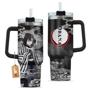 Unisex Obanai Iguro Kimestu no Yaiba Demon Slayer Anime Graphic Tumbler for Anime Fans