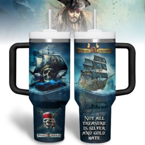 Unisex Pirates of the Caribbean Tumbler Graphic Tumbler for Movie Fans