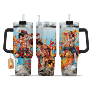 Unisex Portgas D. Ace One Piece Anime Graphic Tumbler for Anime Fans