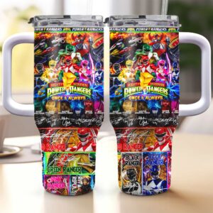 Power Rangers Movies Graphic Tumbler With Handle for Movie Fans