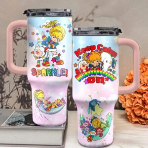 Rainbow Brite Cartoon Graphic Tumbler With Handle for Cartoon Fans