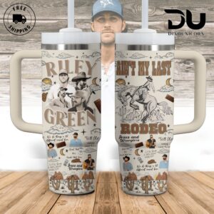 Riley Green Music Graphic Tumbler With Handle for Music Fans