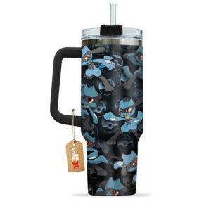 Unisex Riolu Pokemon Anime Graphic Tumbler for Anime Fans