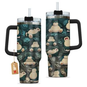Unisex Snorlax Pokemon Anime Graphic Tumbler for Anime Fans