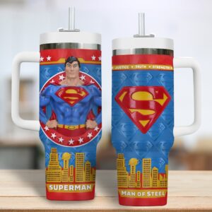 Unisex Superman Tumbler Graphic Tumbler for Movie Fans