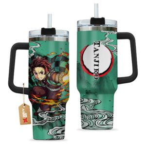 Unisex Tanjiro Kamado Kimestu no Yaiba Demon Slayer Anime Graphic Tumbler for Anime Fans