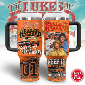 The Dukes Of Hazzard TV Series Graphic Tumbler With Handle for TV Show Fans