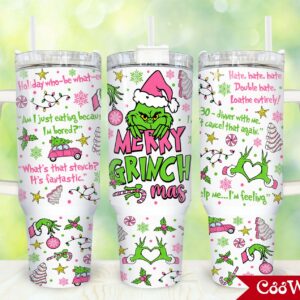 Unisex The Grinch Tumbler Graphic Tumbler for Movie Fans