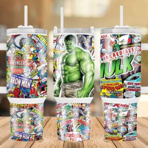 Unisex The Incredible Hulk Marvel Tumbler Graphic Tumbler for Movie Fans