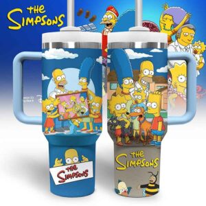 The Simpsons TV Series Graphic Tumbler With Handle for TV Show Fans