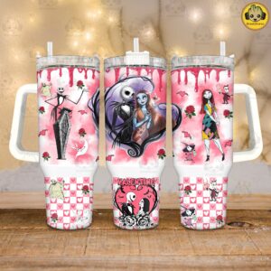 Unisex Valentine The Nightmare Before Christmas Tumbler Graphic Tumbler for Movie Fans