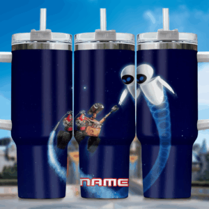 Unisex Wall E and Eve Tumbler Graphic Tumbler for Movie Fans