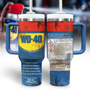 WD-40 Graphic Tumbler With Handle for Fans