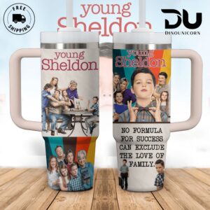 Young Sheldon TV Series Graphic Tumbler With Handle for Fans