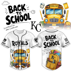 Custom Name And Number Kansas City Royals 2026 Back To School Baseball Jersey for Baseball Fans