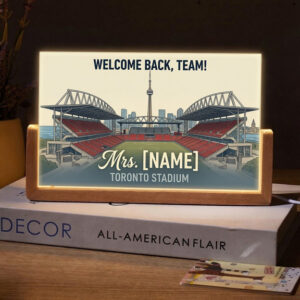 Personalized Toronto Stadium Teacher Desk Name Plate with LED Base