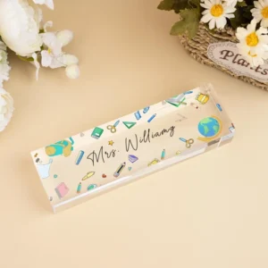 Personalized School Supplies Teacher Desk Name Plate