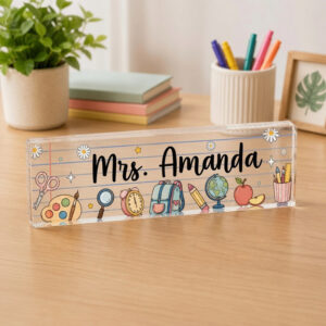 Personalized Science Classroom Teacher Desk Name Plate