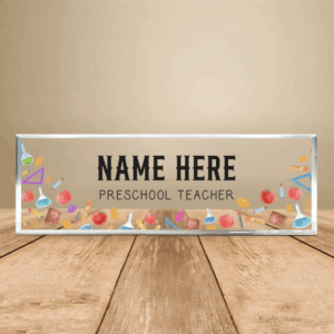 Personalized Colorful Preschool Toys Teacher Desk Name Plate