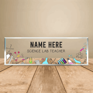Personalized Science Lab Supplies Science Teacher Desk Name Plate
