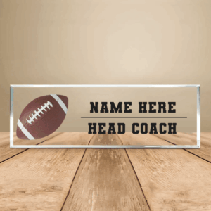 Personalized Football Head Coach Desk Name Plate
