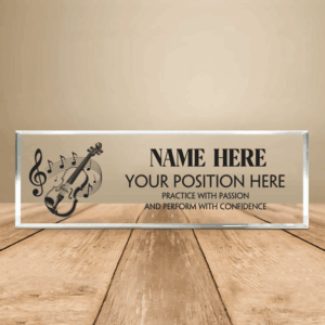 Personalized Violin Music Instructor Desk Name Plate