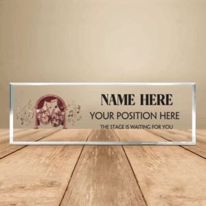 Personalized Theater Drama Instructor Desk Name Plate