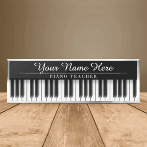 Personalized Piano Keyboard Piano Teacher Desk Name Plate