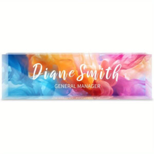 Personalized Colorful Abstract General Manager Office Desk Name Plate