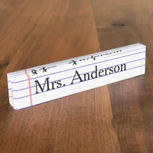 Personalized Composition Notebook Teacher Desk Name Plate