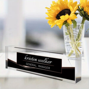 Personalized Colorful Pencil Teacher Desk Name Plate
