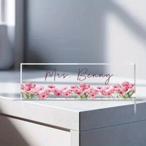 Personalized Colorful Classroom Teacher Desk Name Plate