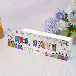 Personalized Purple Marble Office Desk Name Plate