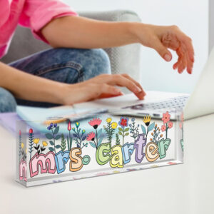 Personalized Science Teacher Desk Name Plate