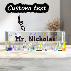 Personalized Eucalyptus Office Desk Name Plate
